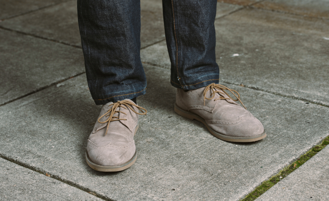 light grey suede shoes