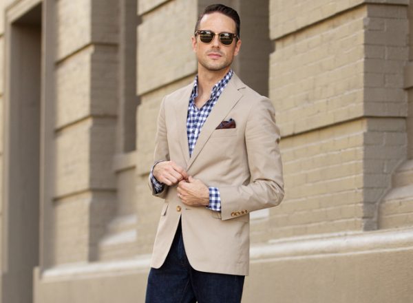 mens blazer khaki