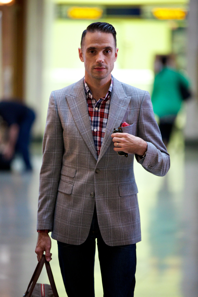 Grey Plaid Suit, Jacket Separate - He Spoke Style