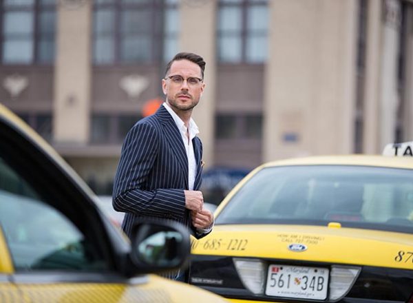pinstripe jacket with jeans