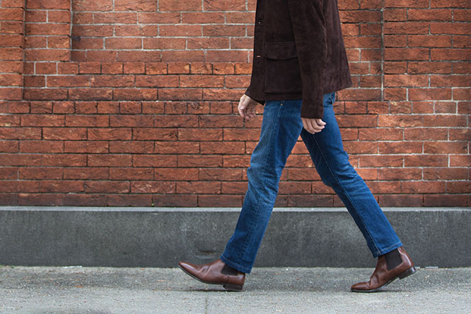 blue jeans with chelsea boots
