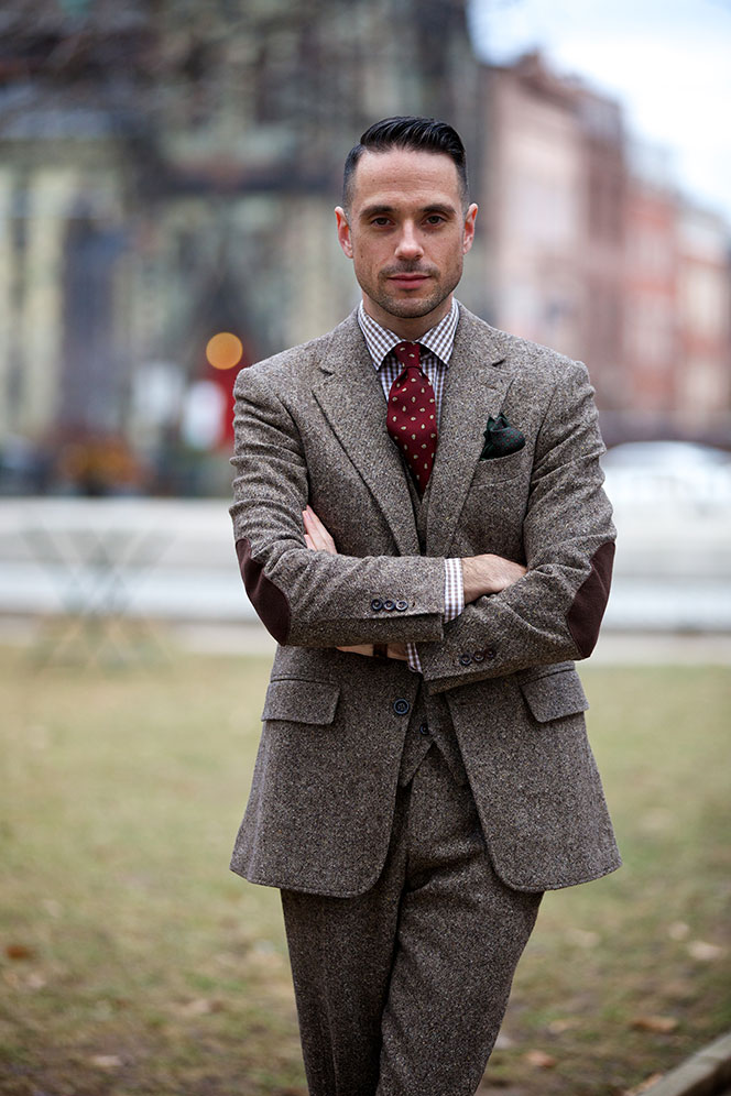 Brown Tweed Suit - Mens Outfit Ideas Fall 2015 - He Spoke Style