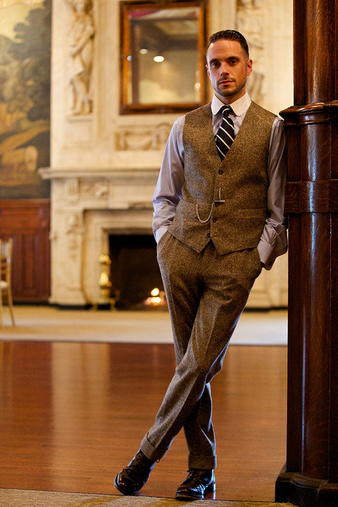 Brown Tweed Suit - Mens Outfit Ideas Fall 2015 - He Spoke Style