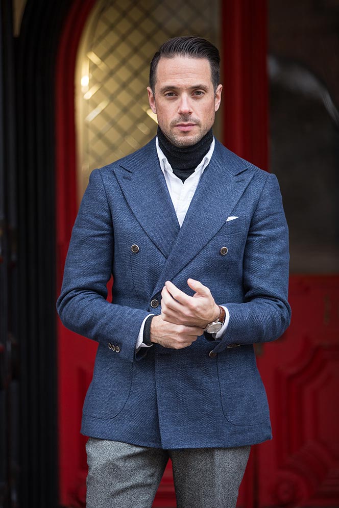 How To Wear a Turtleneck Under a Shirt - He Spoke Style