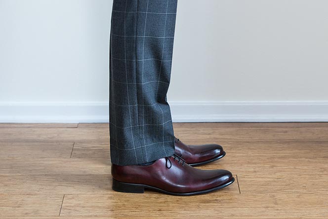 casual shoes with suit pants