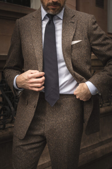 The Donegal Tweed Suit In Dark Brown He Spoke Style