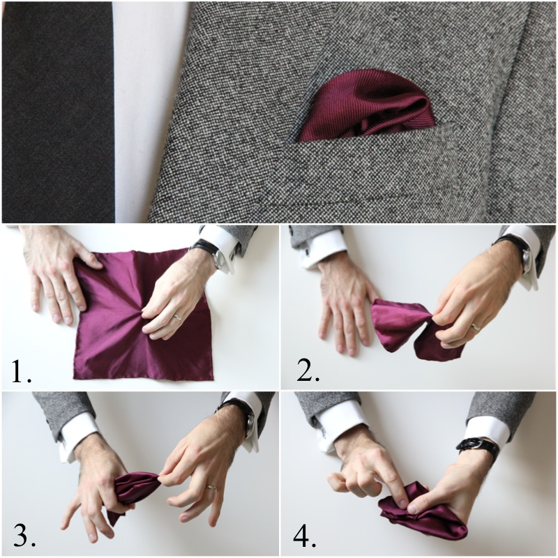 The Puff Fold - How To Fold a Pocket Square - He Spoke Style