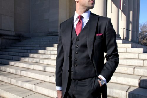 1 Piece, 6 Ways: Black Three Piece Suit | He Spoke Style