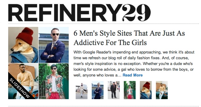 Best Men's Style Blogs 2013 by Refinery29 - He Spoke Style