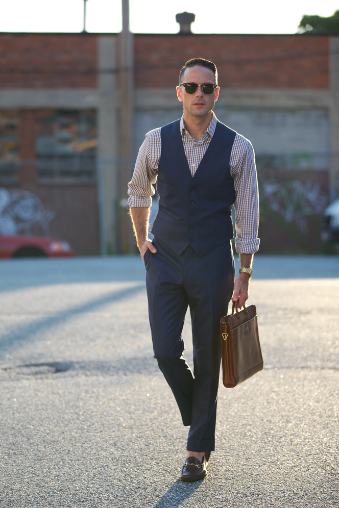 Blue Suit Waistcoat and Trousers - He Spoke Style
