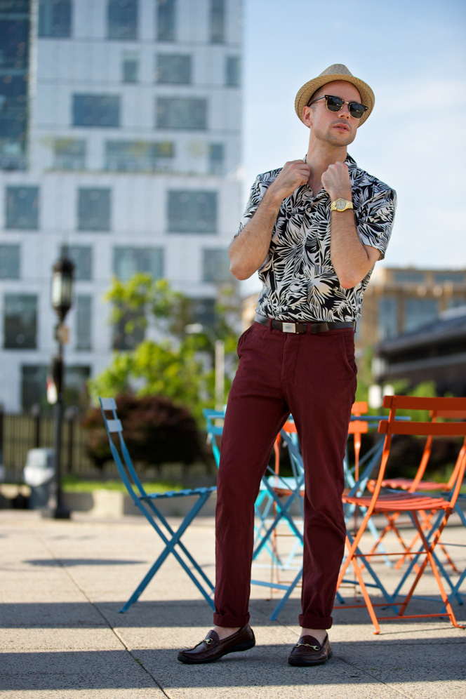Patterned Shirt for Men, Urban Tropical - He Spoke Style