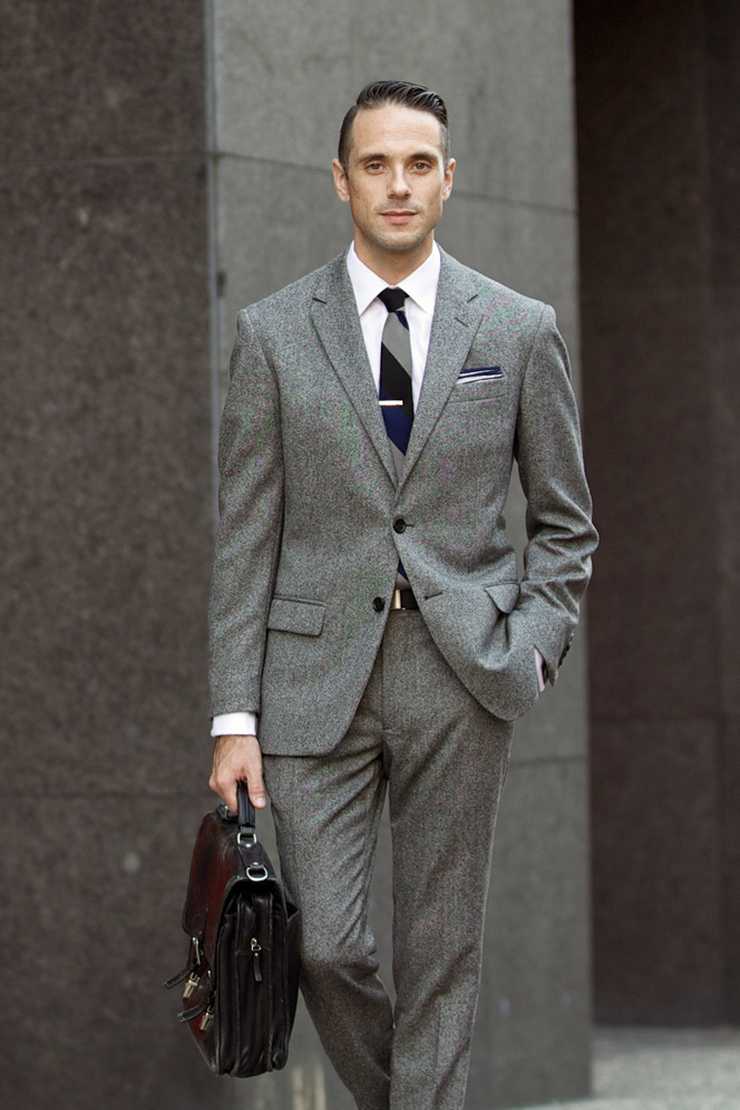 The Grey Tweed Suit - He Spoke Style