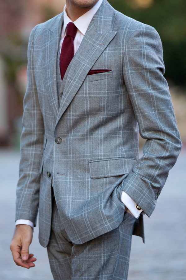 The Grey Plaid Three Piece Suit | He Spoke Style