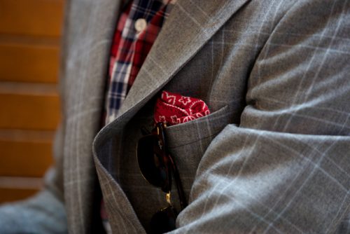Grey Plaid Suit, Jacket Separate - He Spoke Style