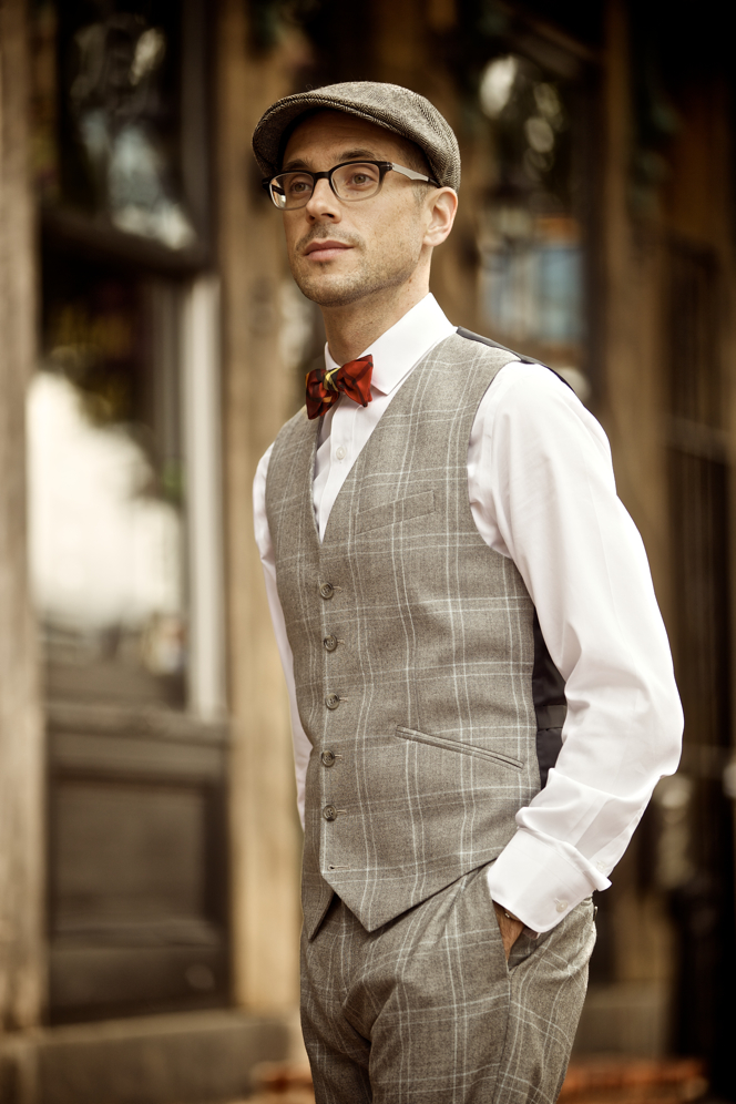 Grey Plaid Suit Waistcoat and Trousers - He Spoke Style