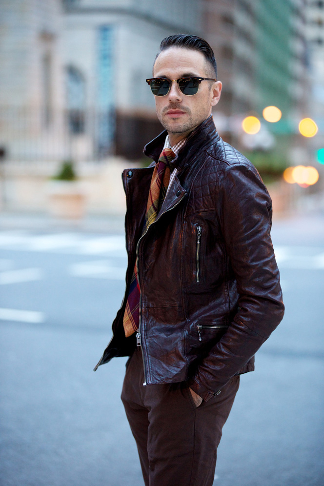 Oxblood Leather Jacket - He Spoke Style