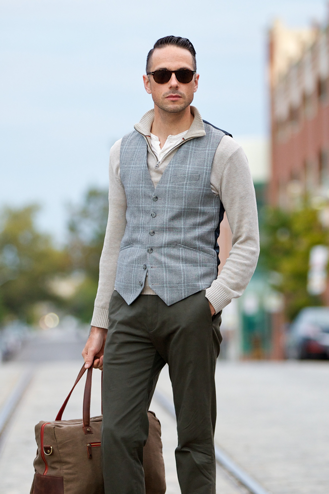 Plaid Three Piece Suit: Waistcoat Separate - He Spoke Style