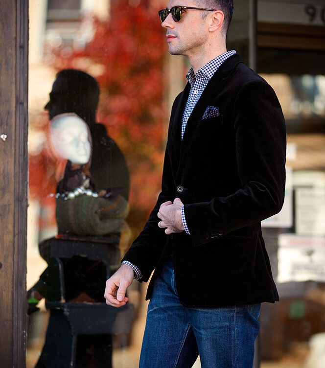 Velvet Blazer Around Town - He Spoke Style