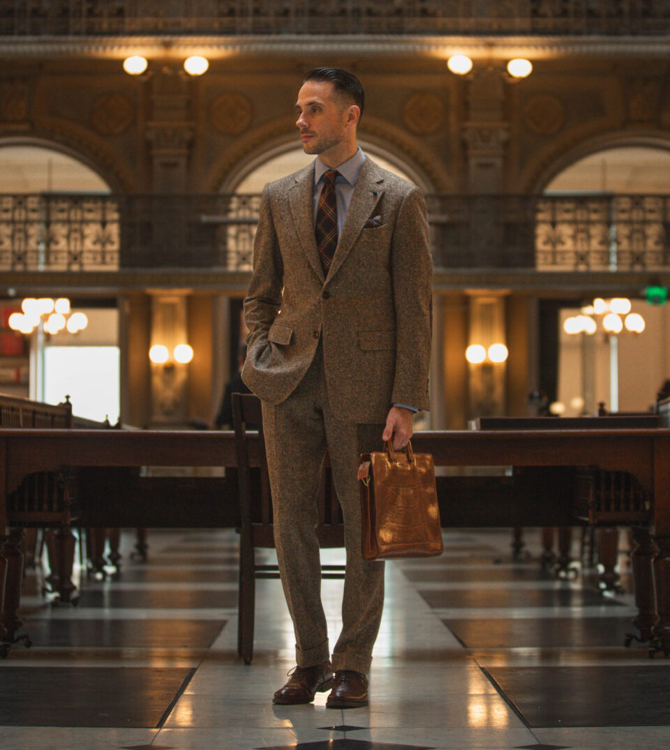 Brown Donegal Tweed Suit | He Spoke Style