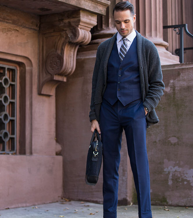 Fall Business Casual: Cardigan as Blazer | He Spoke Style