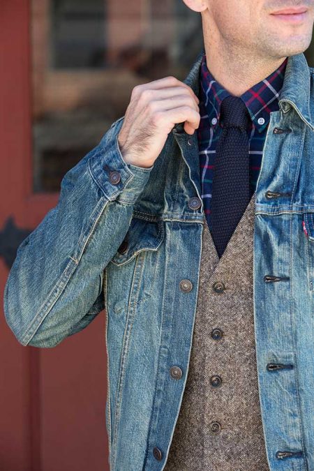 Mixing Fall Fabrics: Denim, Tweed, and Flannel | He Spoke Style