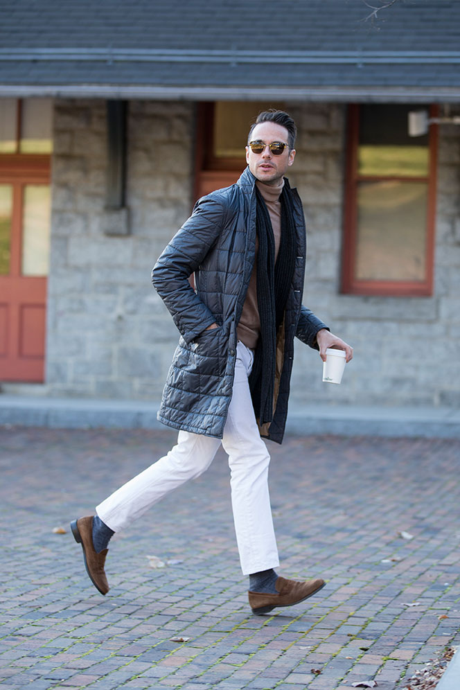 Quilted Topcoat: In Style, On Trend - He Spoke Style