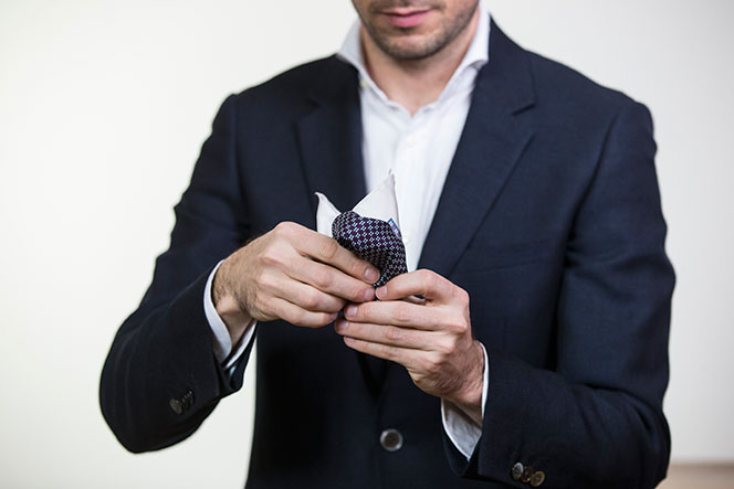 How To Fold a Big Pocket Square - He Spoke Style