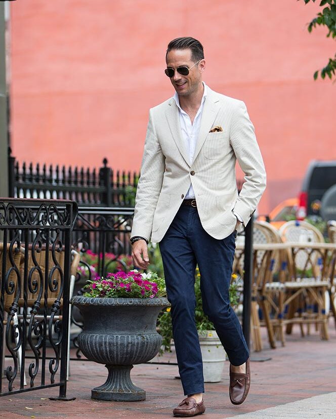 Here's How to Wear a T-Shirt and Suit for Summer - He Spoke Style