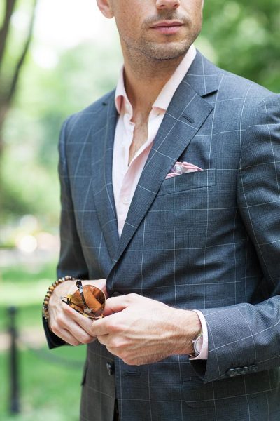 Gray Windowpane Blazer: Off Duty Weekend | He Spoke Style