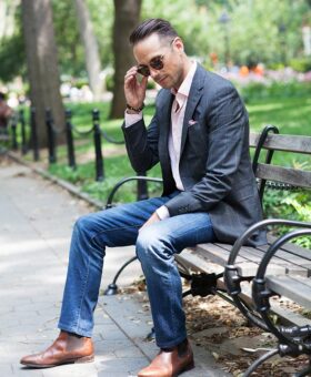 Gray Windowpane Blazer - He Spoke Style