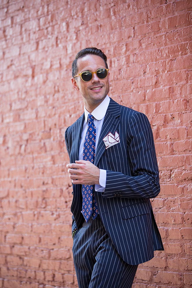 Pinstripe Suit Italian Flair - He Spoke Style