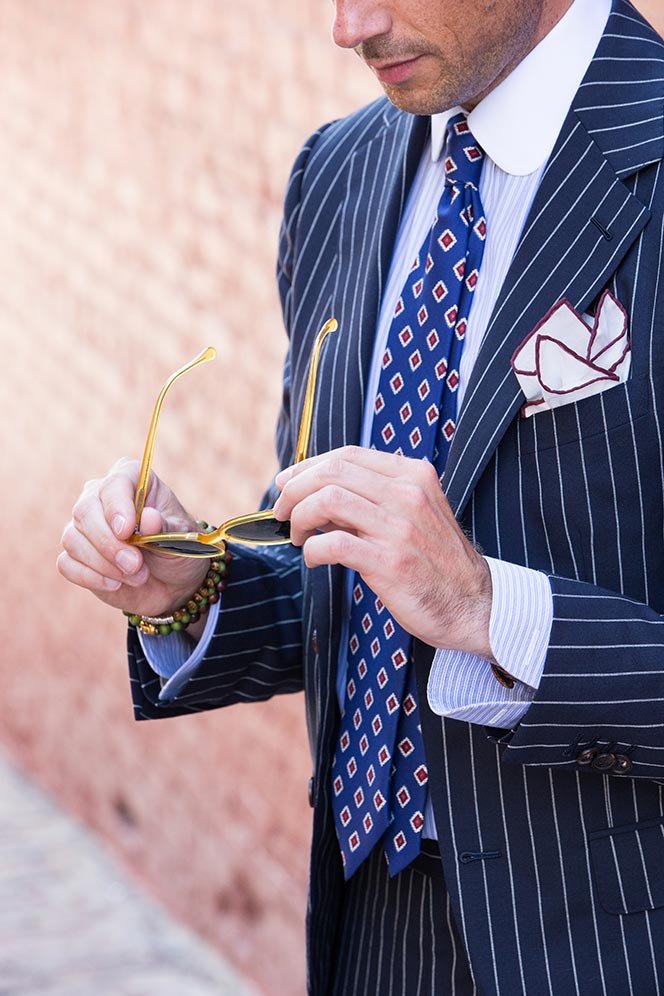 How To Wear a Blue Pinstripe Suit in the Spring - He Spoke Style