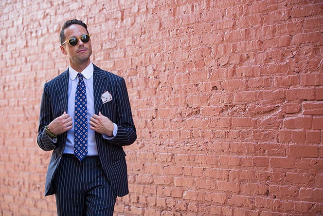 Pinstripe Suit Italian Flair - He Spoke Style