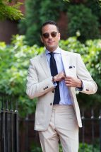 Seersucker Suit & Knit Tie - He Spoke Style