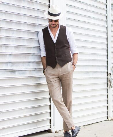 Summer Waistcoat Linen Pants Hat - He Spoke Style