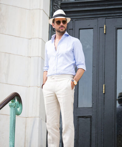 Al Bazar Shirt Saks Linen Pants - He Spoke Style