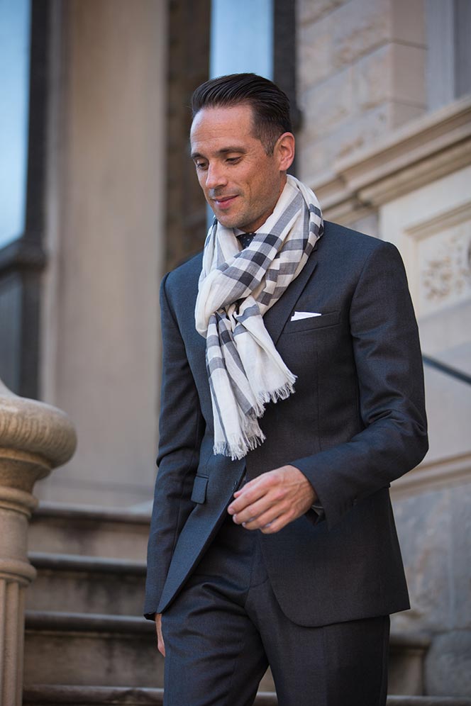 mens burberry style scarf