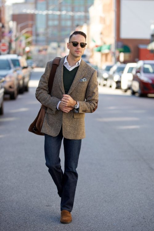 Brown Tweed Suit - Mens Outfit Ideas Fall 2015 - He Spoke Style