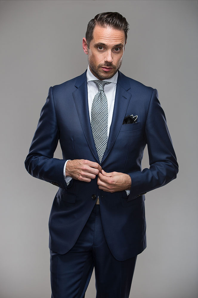 How To Button a Suit - Two Button Double-Breasted Suit - He Spoke Style