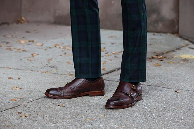 how to dress for new years eve black watch plaid pants