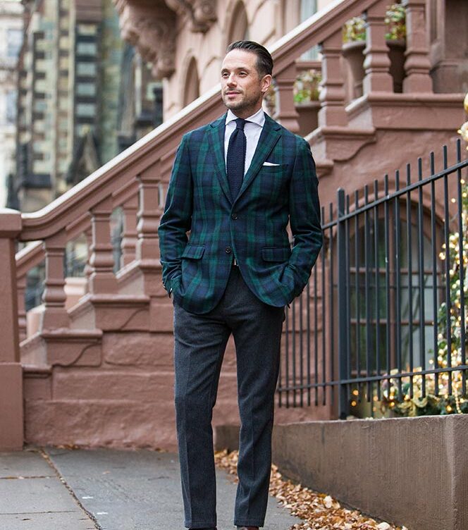 black watch tartan plaid blazer
