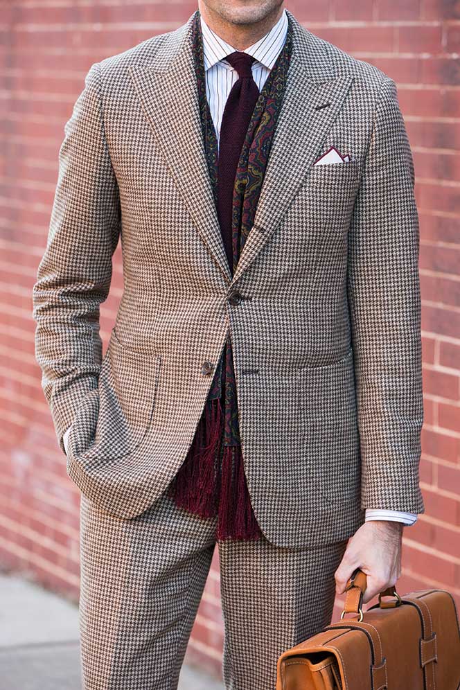 mens houndstooth suit winter outfit ideas for business