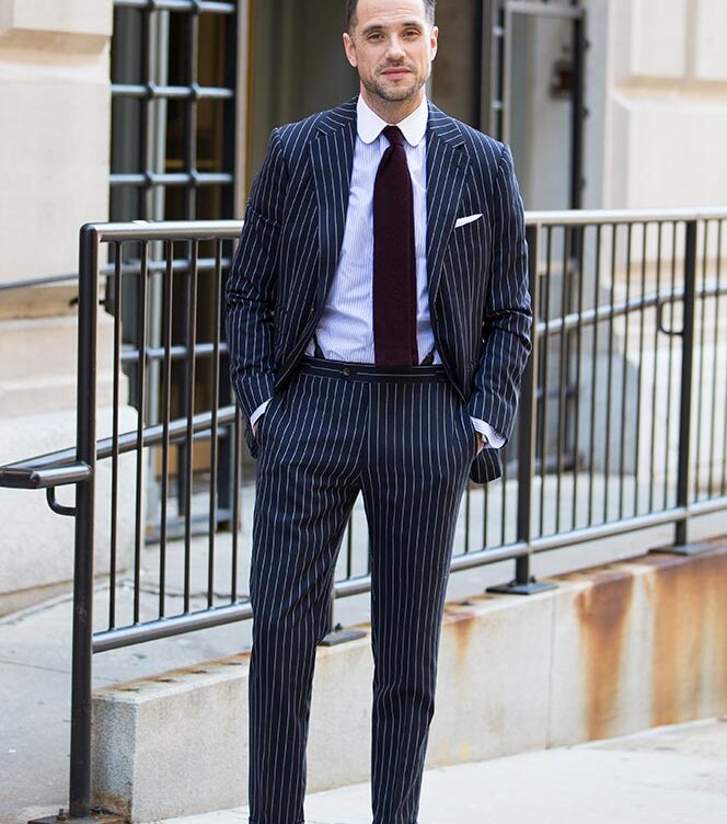 How To Wear a Blue Pinstripe Suit in the Spring - He Spoke Style