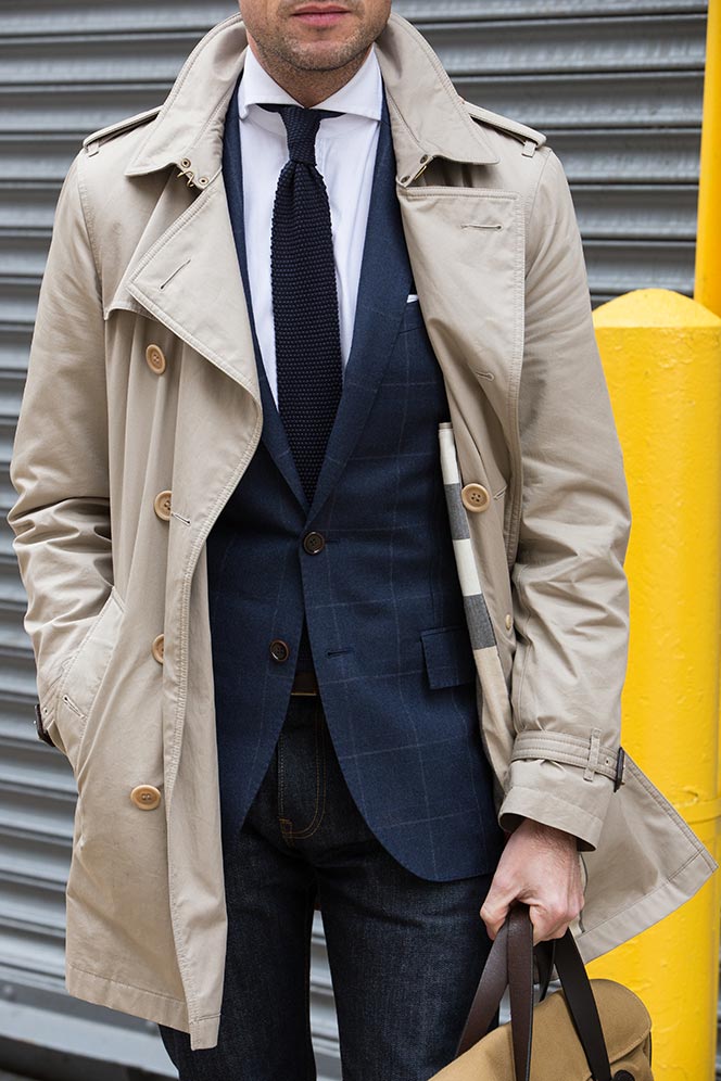 burberry trench with jeans