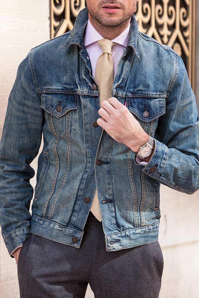How To Wear a Denim Jacket as a Blazer   He Spoke Style