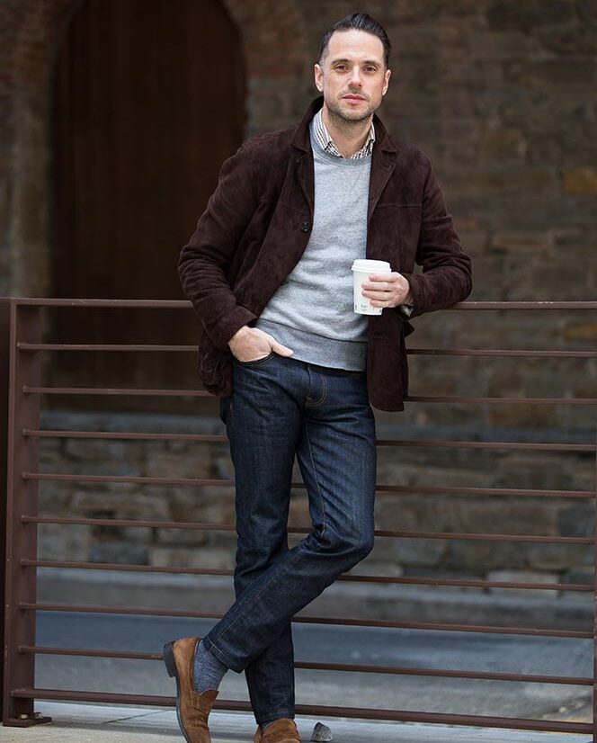 How To Wear A Suede Jacket  Winter to Spring Transition Look — LEVITATE  STYLE