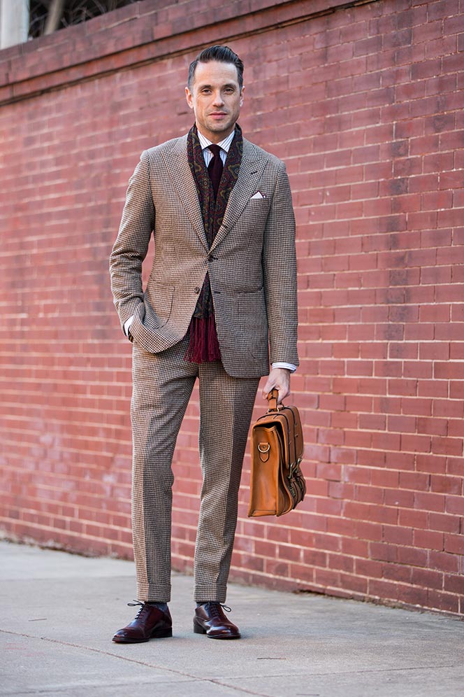 ways to wear houndstooth suit