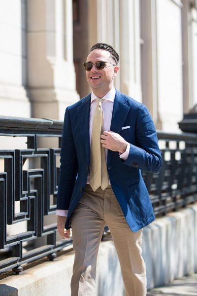 How To Pull Off Linen Trousers at Work - He Spoke Style
