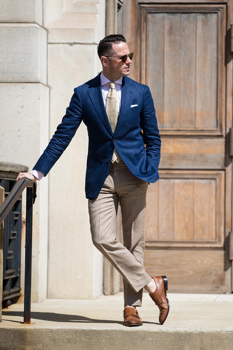 New Look linen look smart pants in stone | ASOS