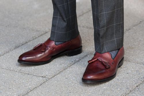 Spring Office Outfit: Grey Windowpane Suit - He Spoke Style